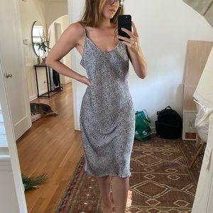 Leopard Print Midi Slip Dress